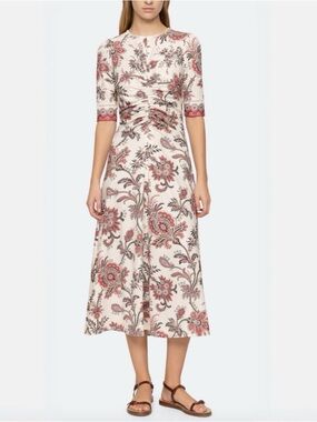 SEA New York Cassandra Paisley Print Midi Dress